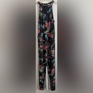Venus Black Floral Hi-Low Maxi Dress
